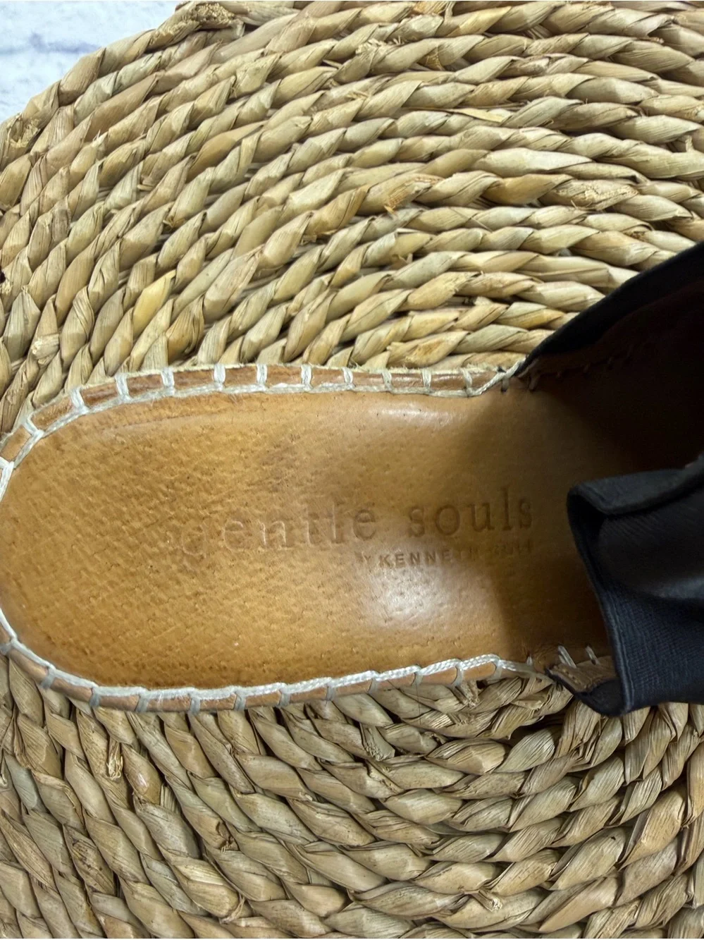 gentle souls black espadrille